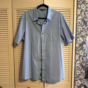 Travis Mathew Blue Casual Button Down Shirt